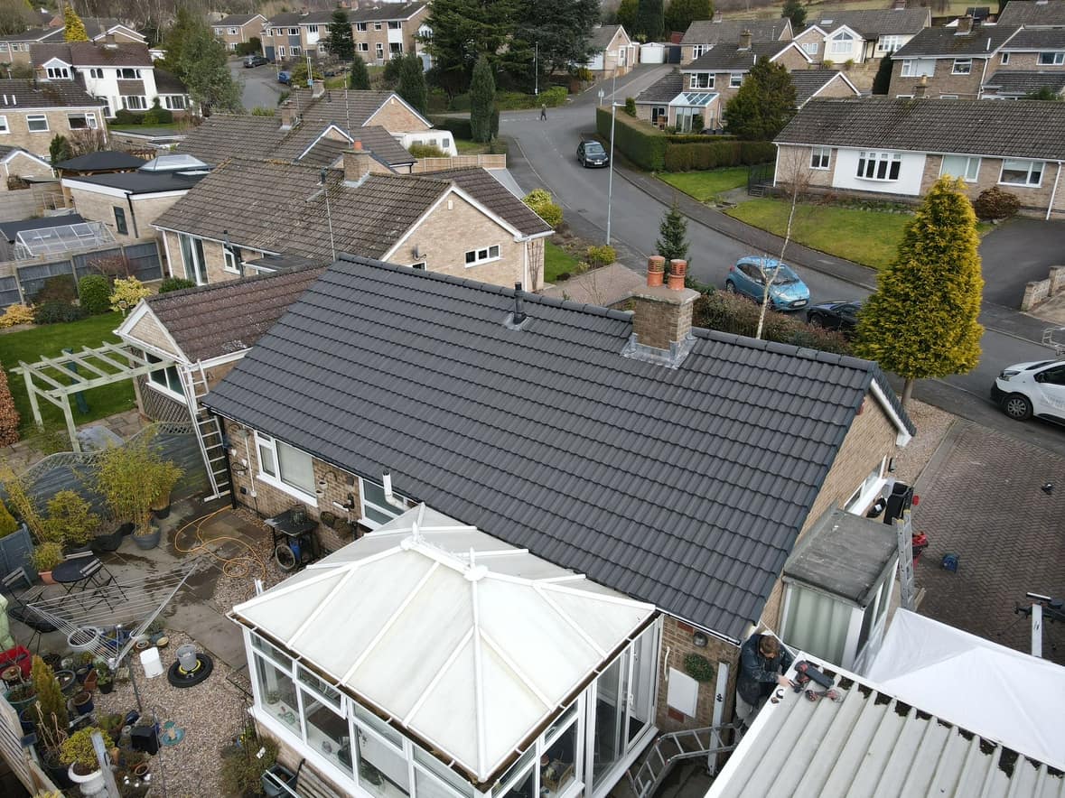 New Roof Installed at Whitwick Coalville Using a Sandtoft Double Roman — roofing work by Armour Shield Roofing Services Coalville (photo 1)