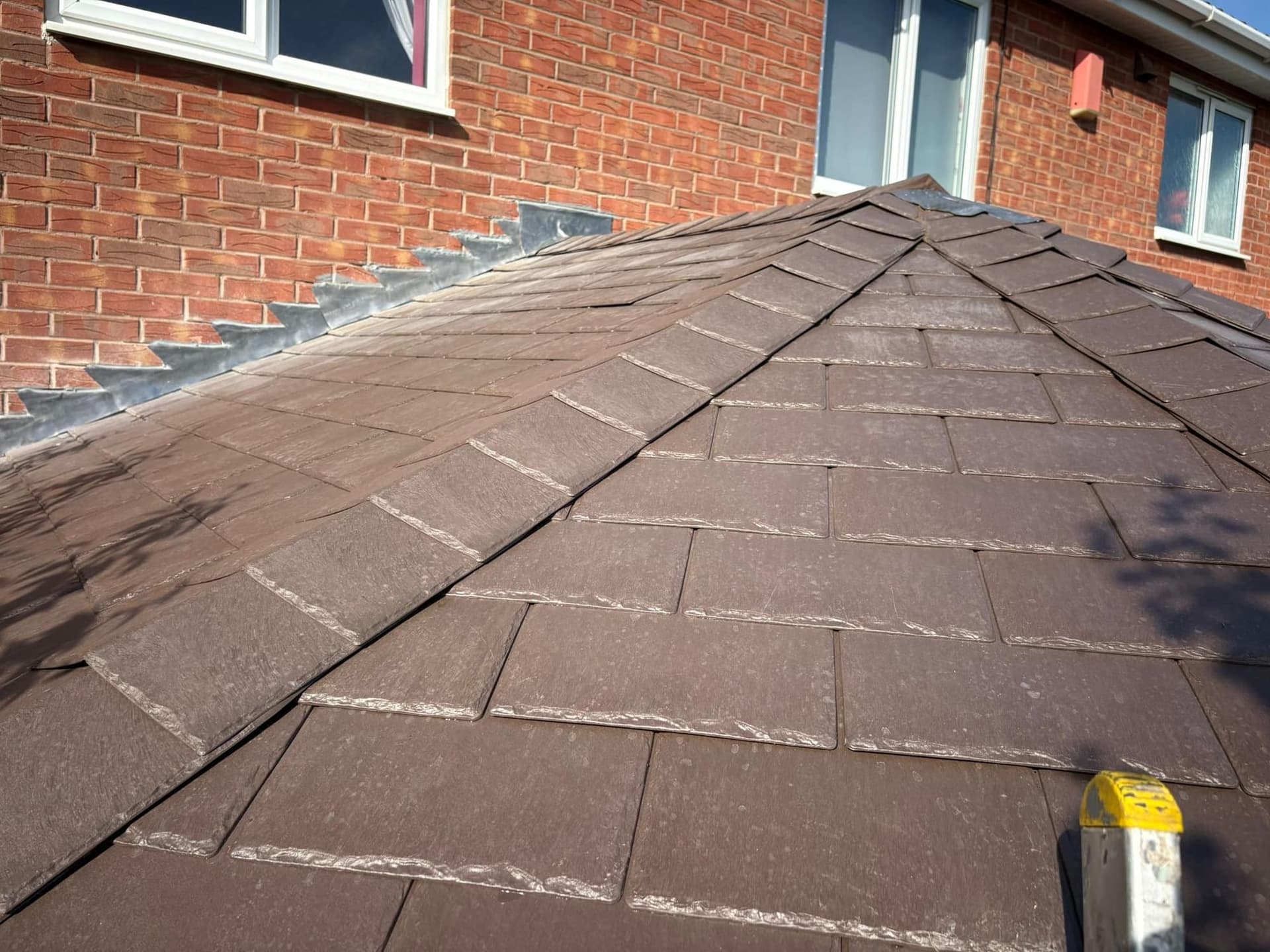 Britmet Lightweight Slates Installation at Markfield — roofing work by Armour Shield Roofing Services Coalville (photo 61)