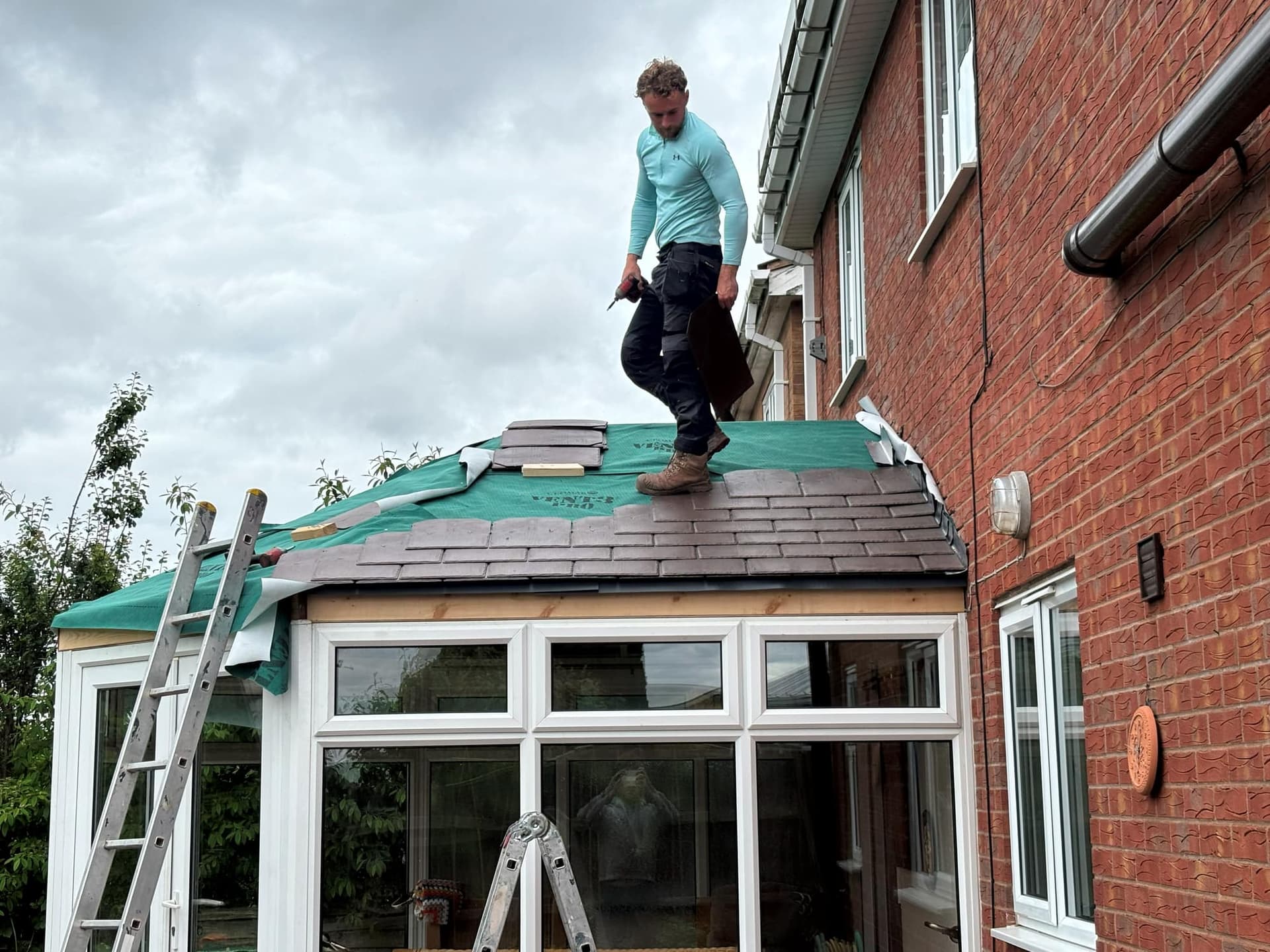 Britmet Lightweight Slates Installation at Markfield — roofing work by Armour Shield Roofing Services Coalville (photo 72)