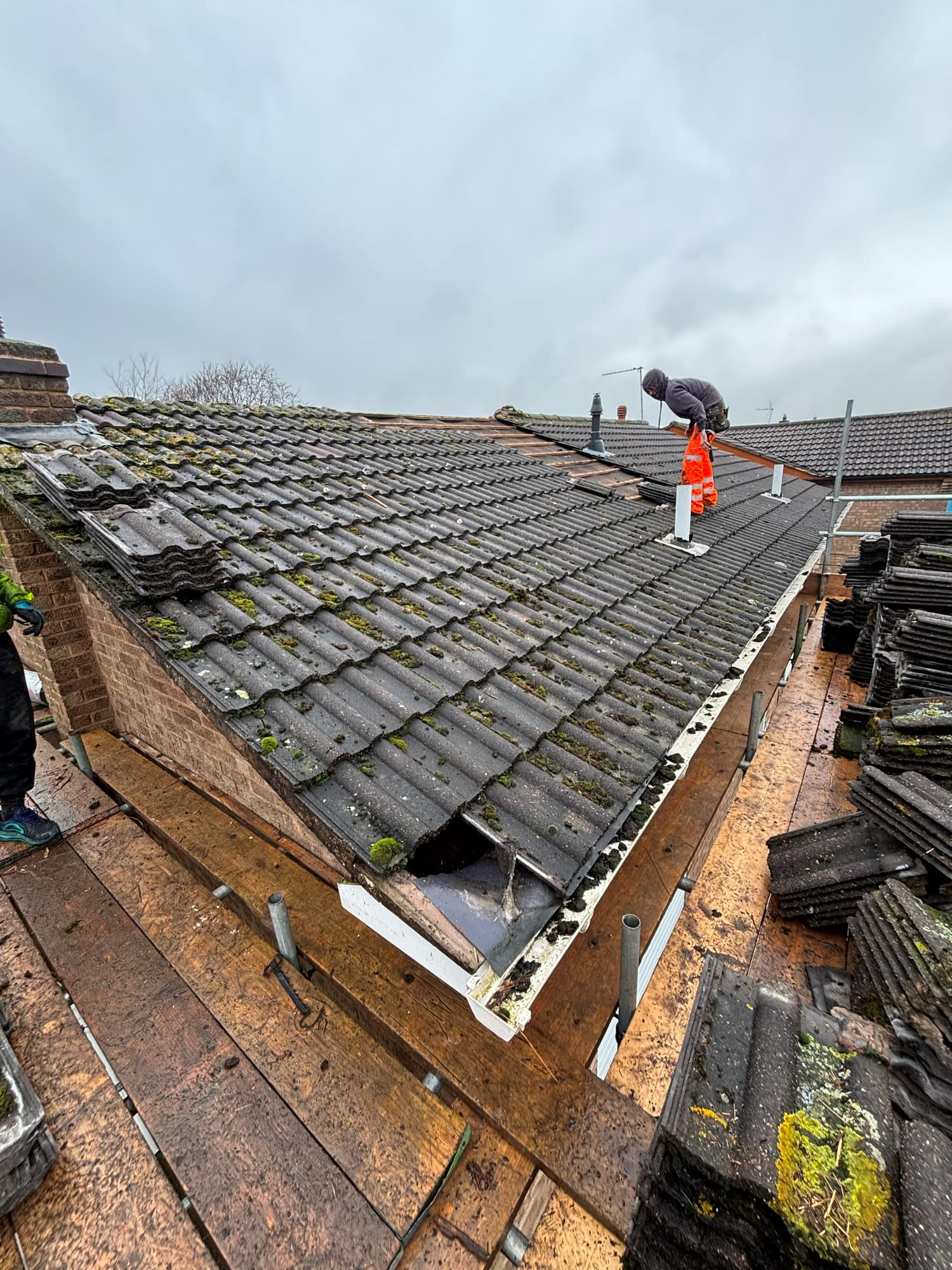 New Roof in Thringstone Using Double Roman Tiles — roofing work by Armour Shield Roofing Services Coalville (photo 65)